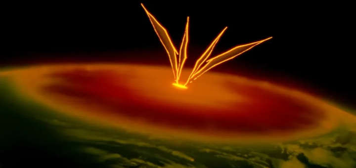 En Neon Genesis Evangelion, el segundo impacto tuvo como resultado más de 2 mil millones de muertes, la vaporización de la Luna Blanca y la Antártida y la desintegración física de Adán. 